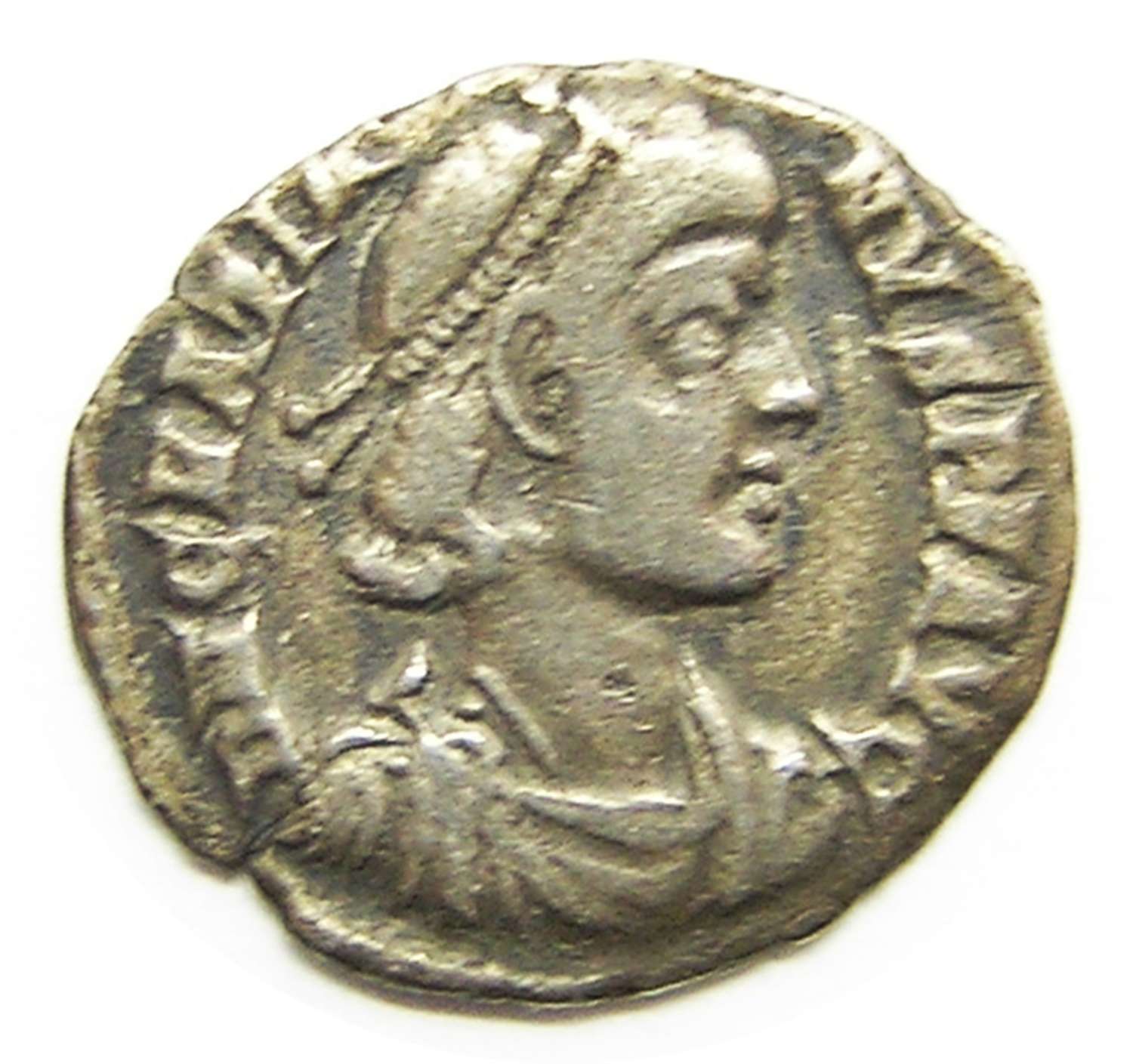 Ancient Roman Silver Siliqua of Emperor Gratian, Trier