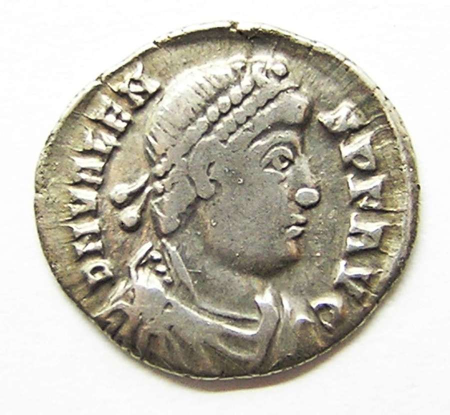 Ancient Roman Silver Siliqua of Emperor Valens / Trier Mint