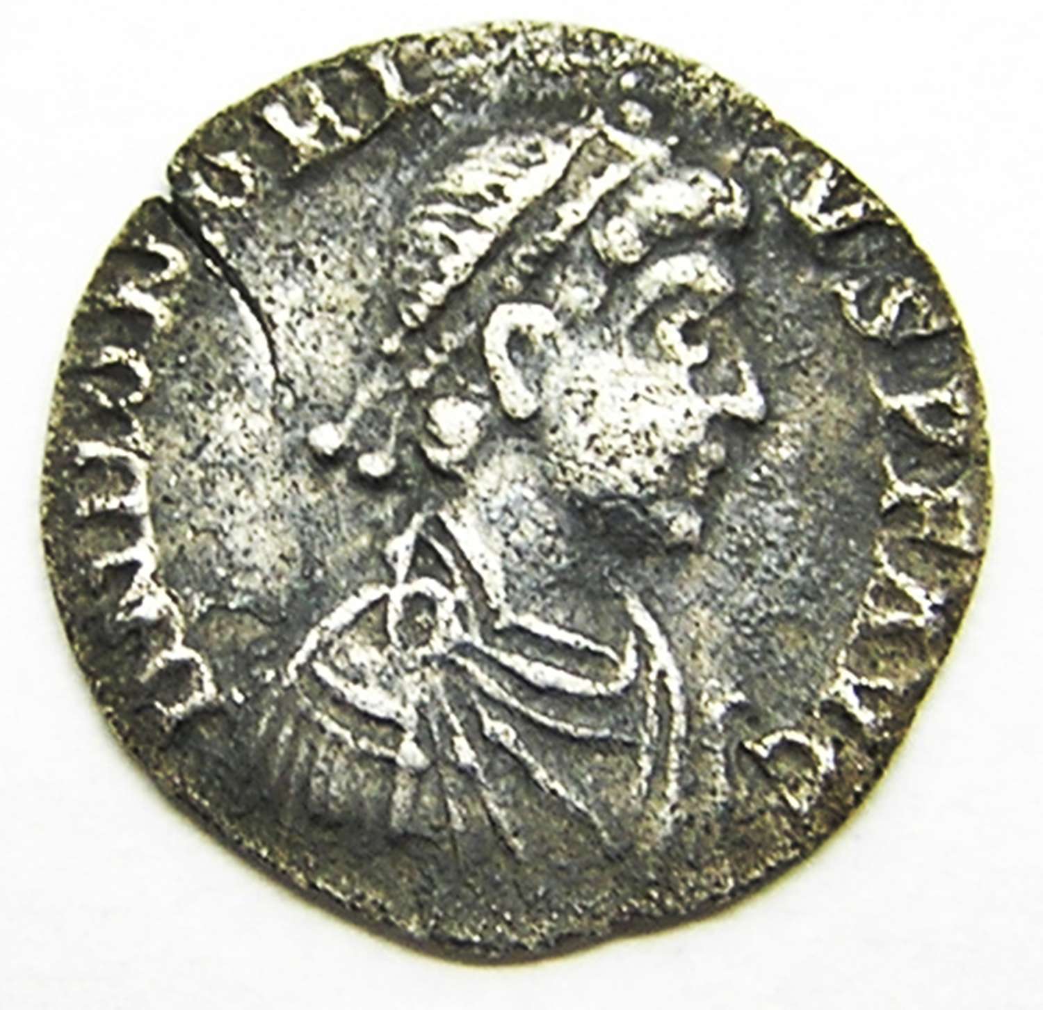 Ancient Roman Silver Siliqua of Emperor Honorius Milan
