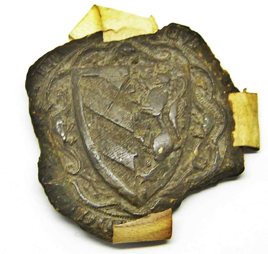 Medieval Armorial Wax Seal Duke of Burgundy