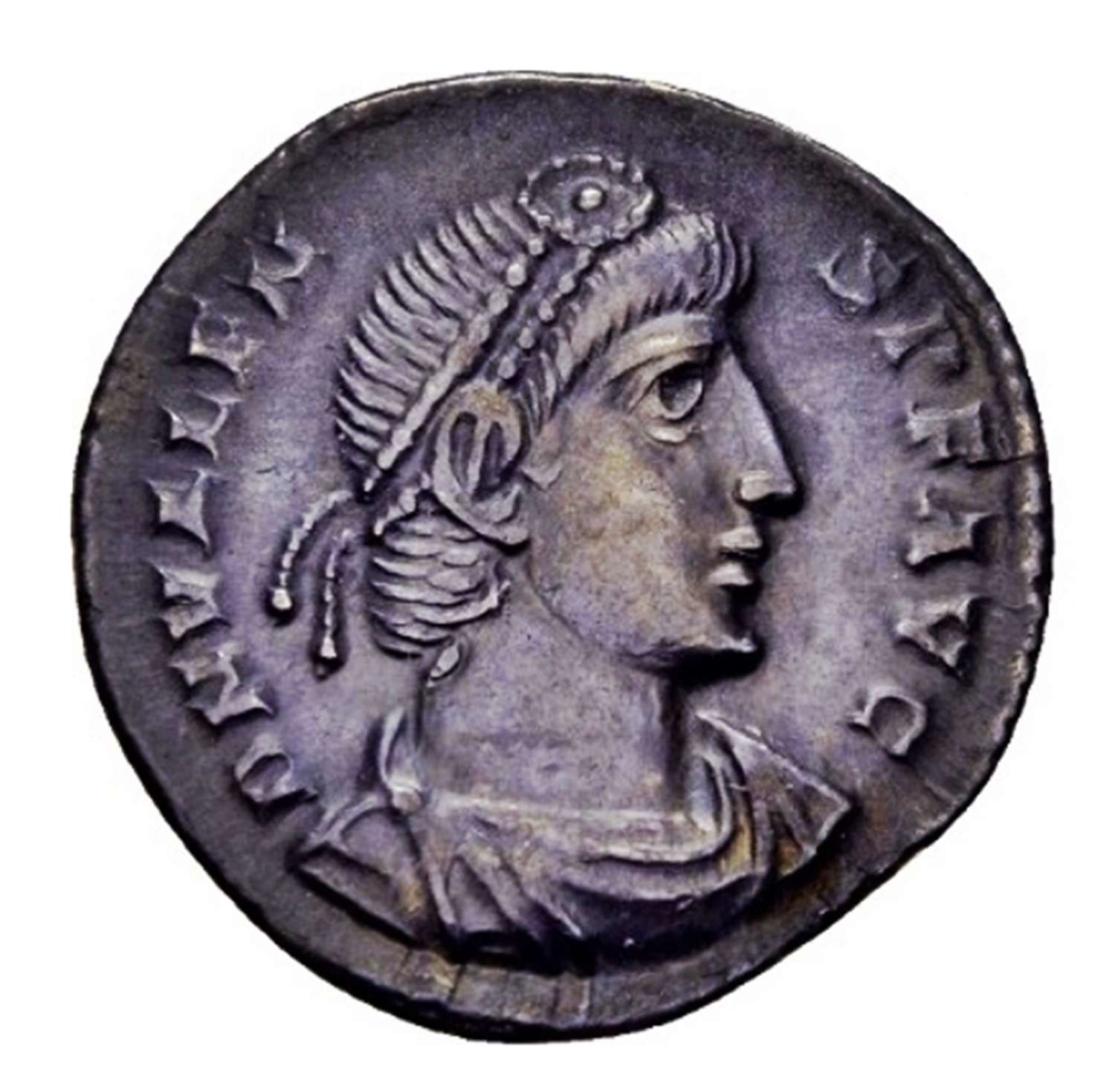 Roman Silver Siliqua of Emperor Valens / Ex. East Harptree Hoard