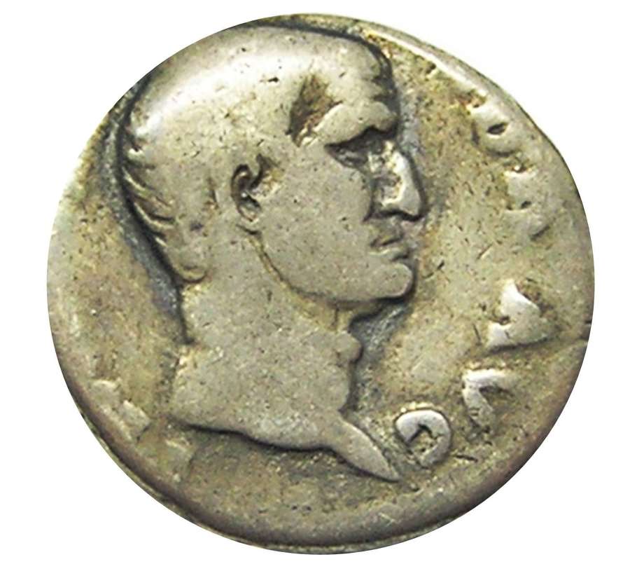 Ancient Roman Civil War Silver Denarius of Emperor Galba