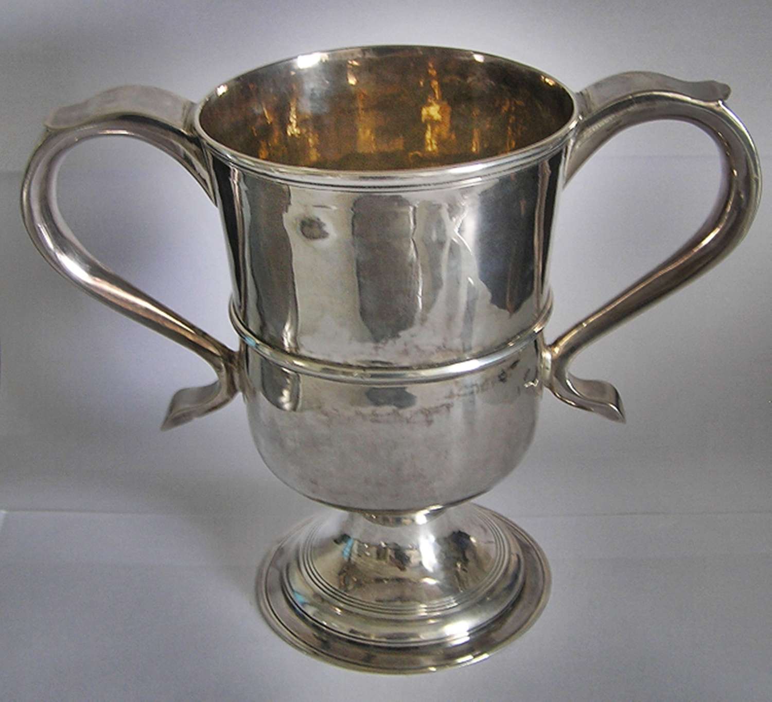 Georgian silver loving cup by Dorothy Langlands of Newcastle