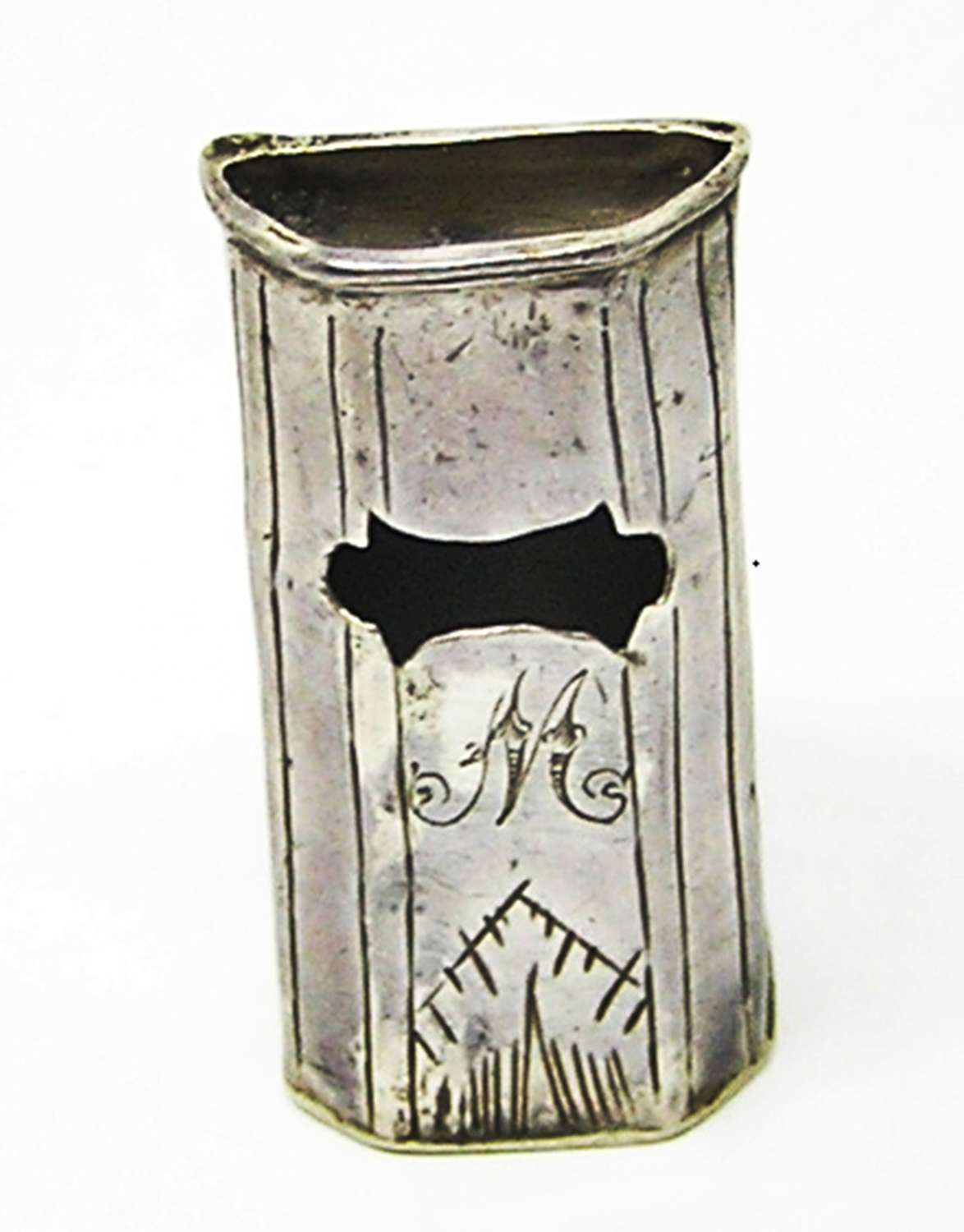 Stuart period silver hawking or officers whistle with makers mark