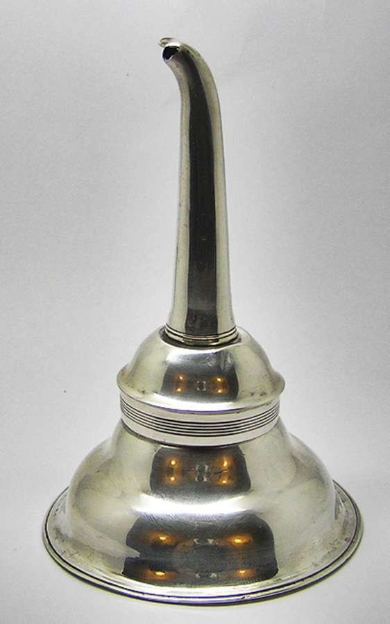 Georgian silver wine funnel by Peter, Ann & William Bateman of London
