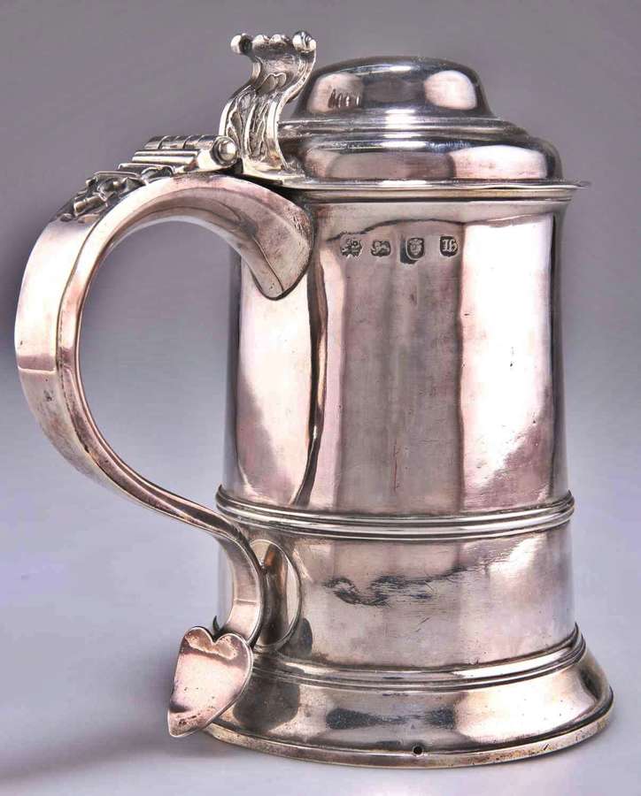 Georgian silver tankard by William & Robert Peaston of London