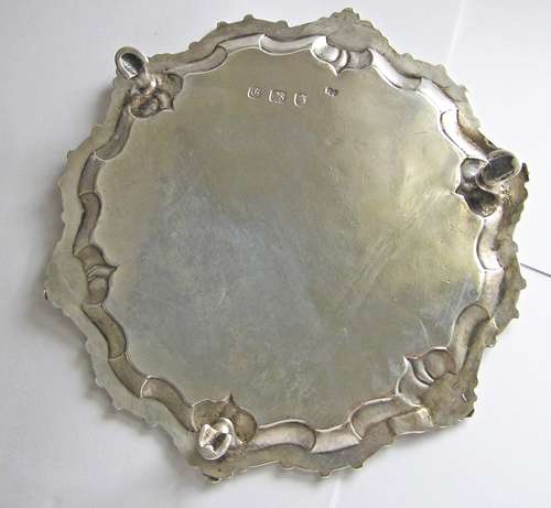 Georgian silver Salver/Waiter tray by James Morrison of London
