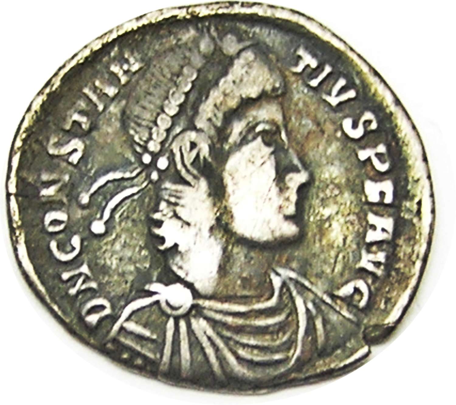 Ancient Roman Silver Siliqua of Constantius II Lyon France