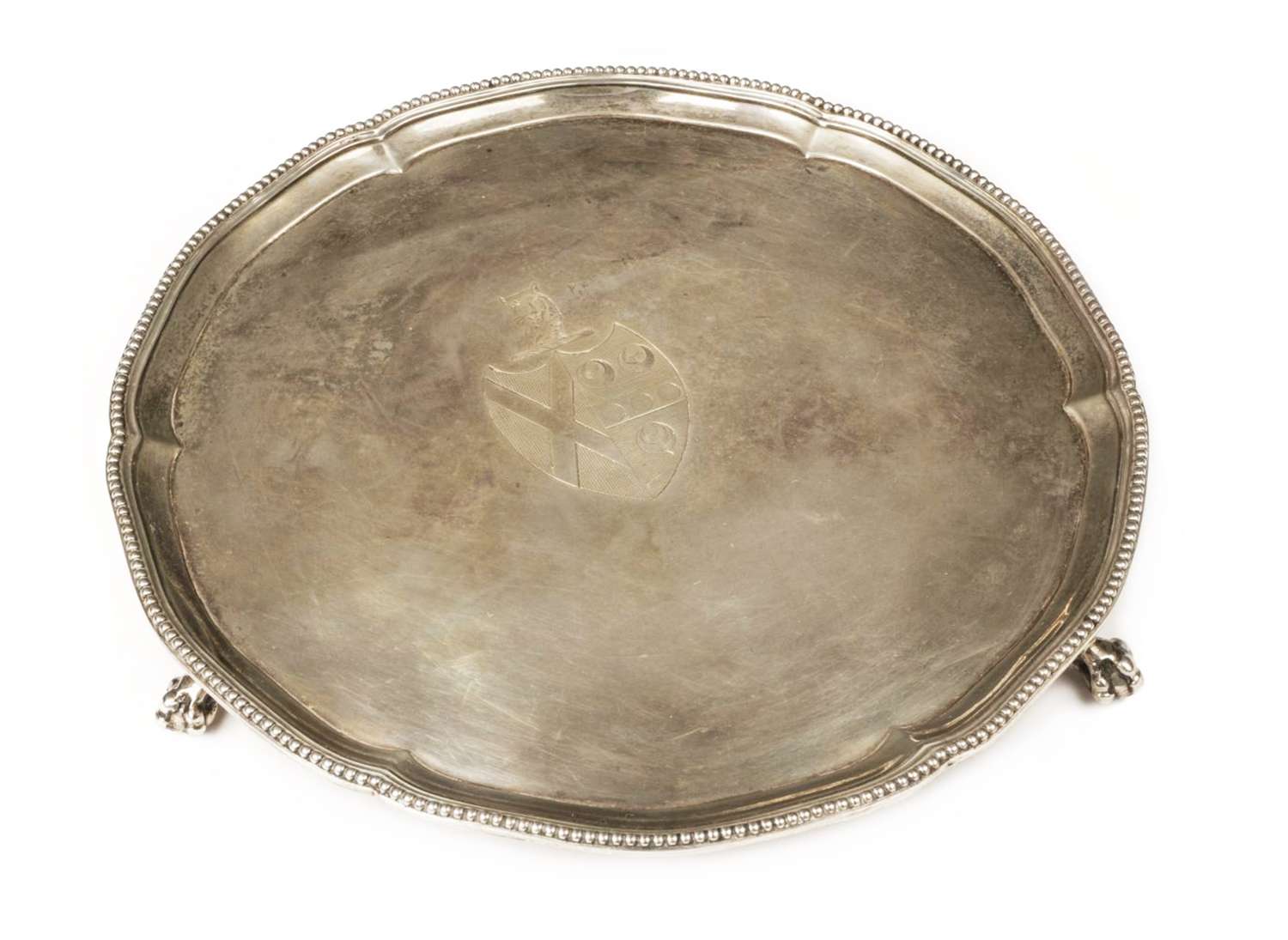 Georgian silver Salver/Waiter tray by by Elizabeth Jones