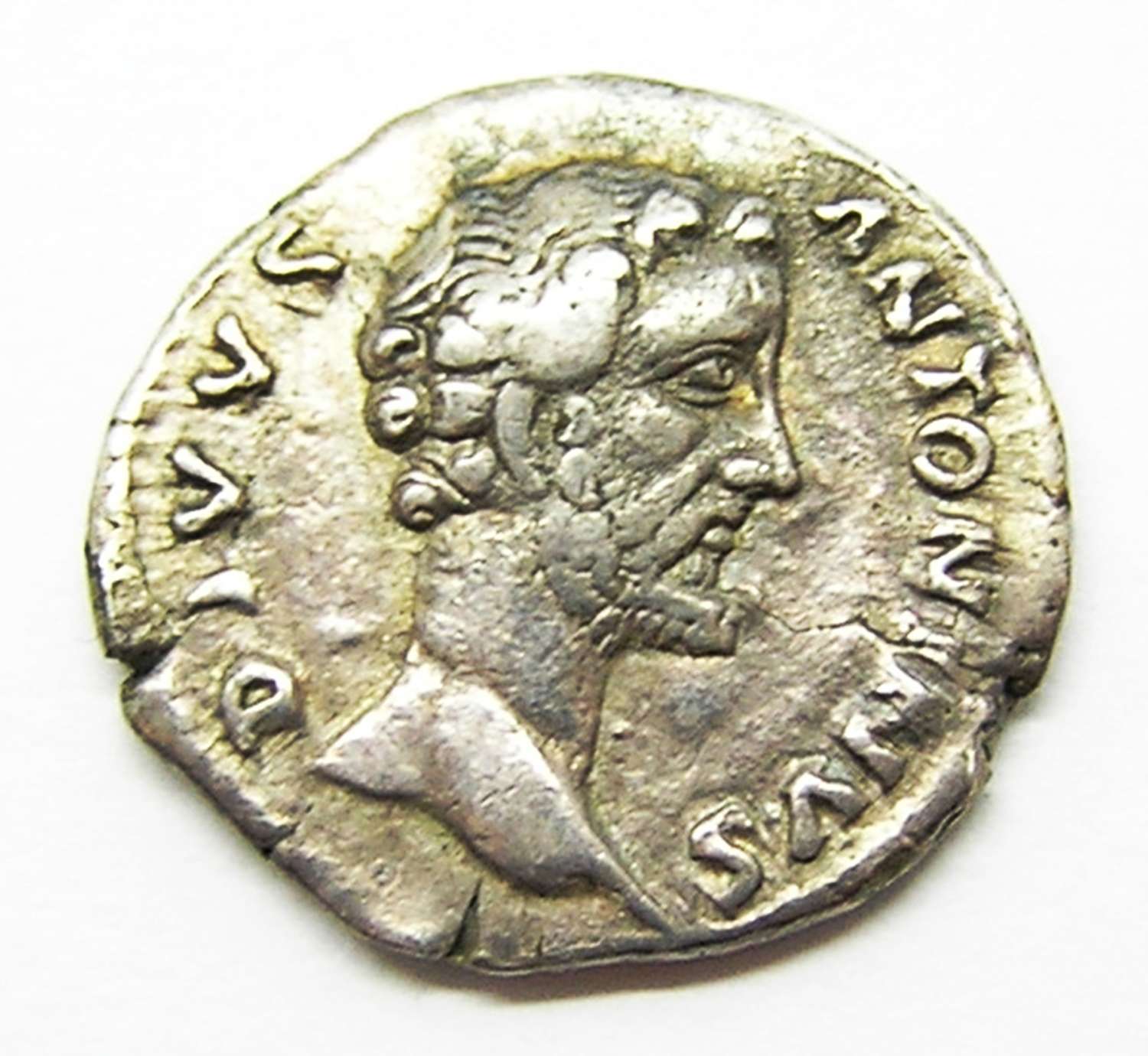 Ancient Roman Silver Denarius of Deified Emperor Antoninus Pius