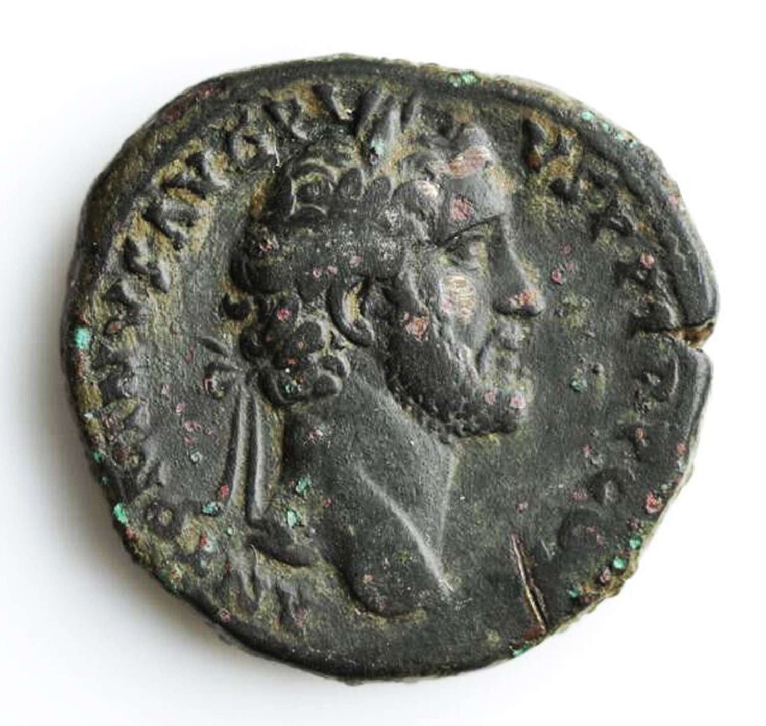 Ancient Roman AE Sestertius of Emperor Antoninus Pius / Anonna