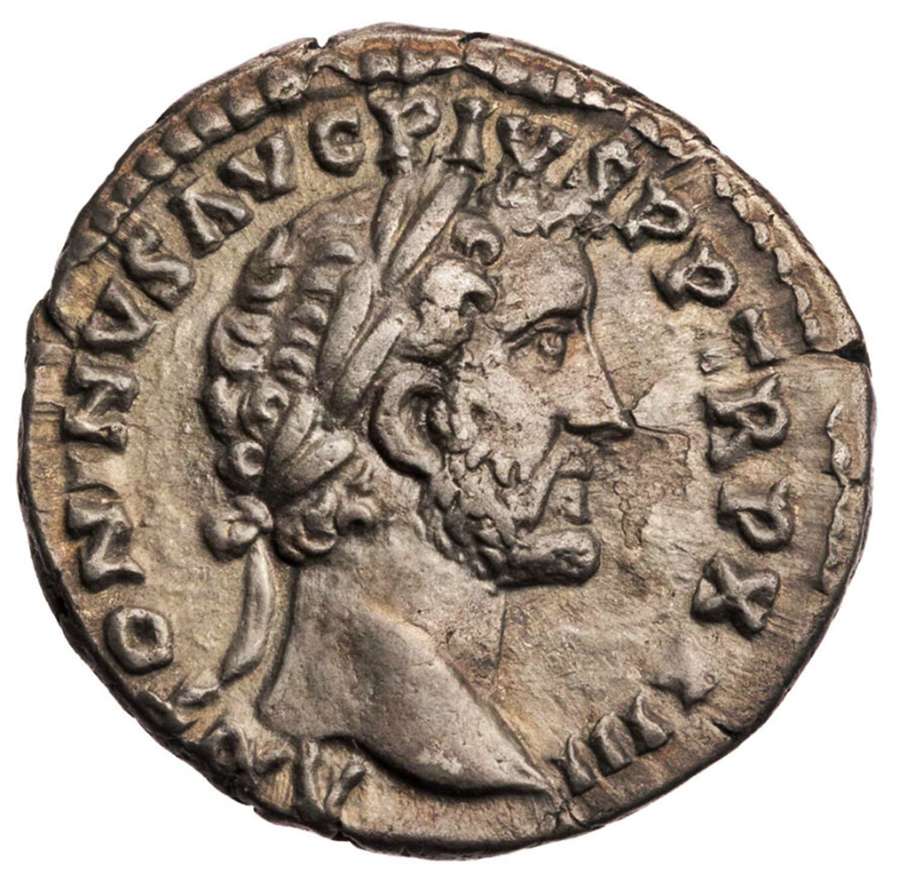 Ancient Roman Silver Denarius of Emperor Antoninus Pius / Pax Peace
