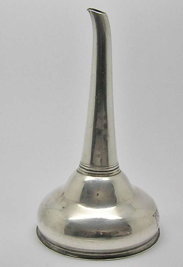 Georgian silver wine funnel by Hester Bateman