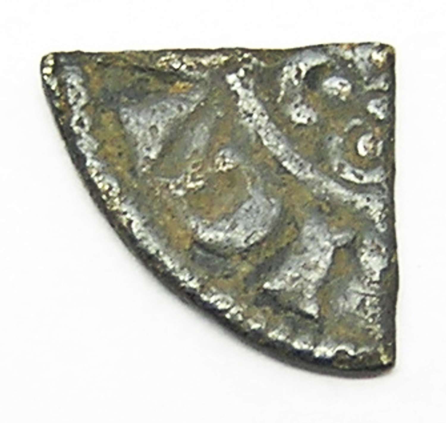 Medieval silver farthing of King John by Ricard.T. of London