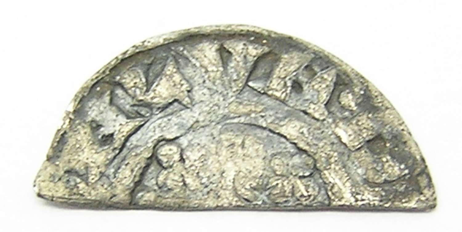 Medieval silver halfpenny of King John London