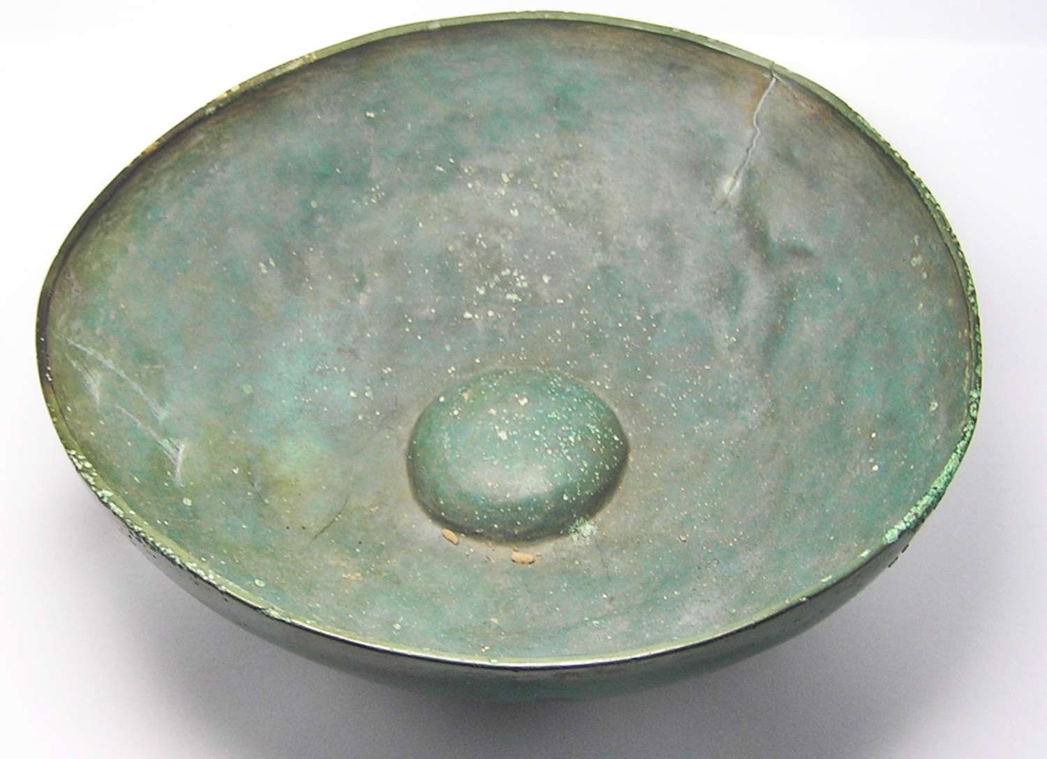 Ancient Roman or Greek Bronze Patera Libation Bowl
