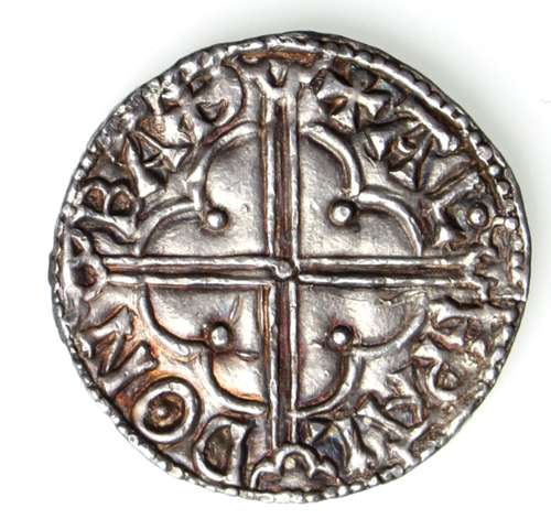 Anglo Saxon King Cnut silver half penny by ALFWALD of Bath