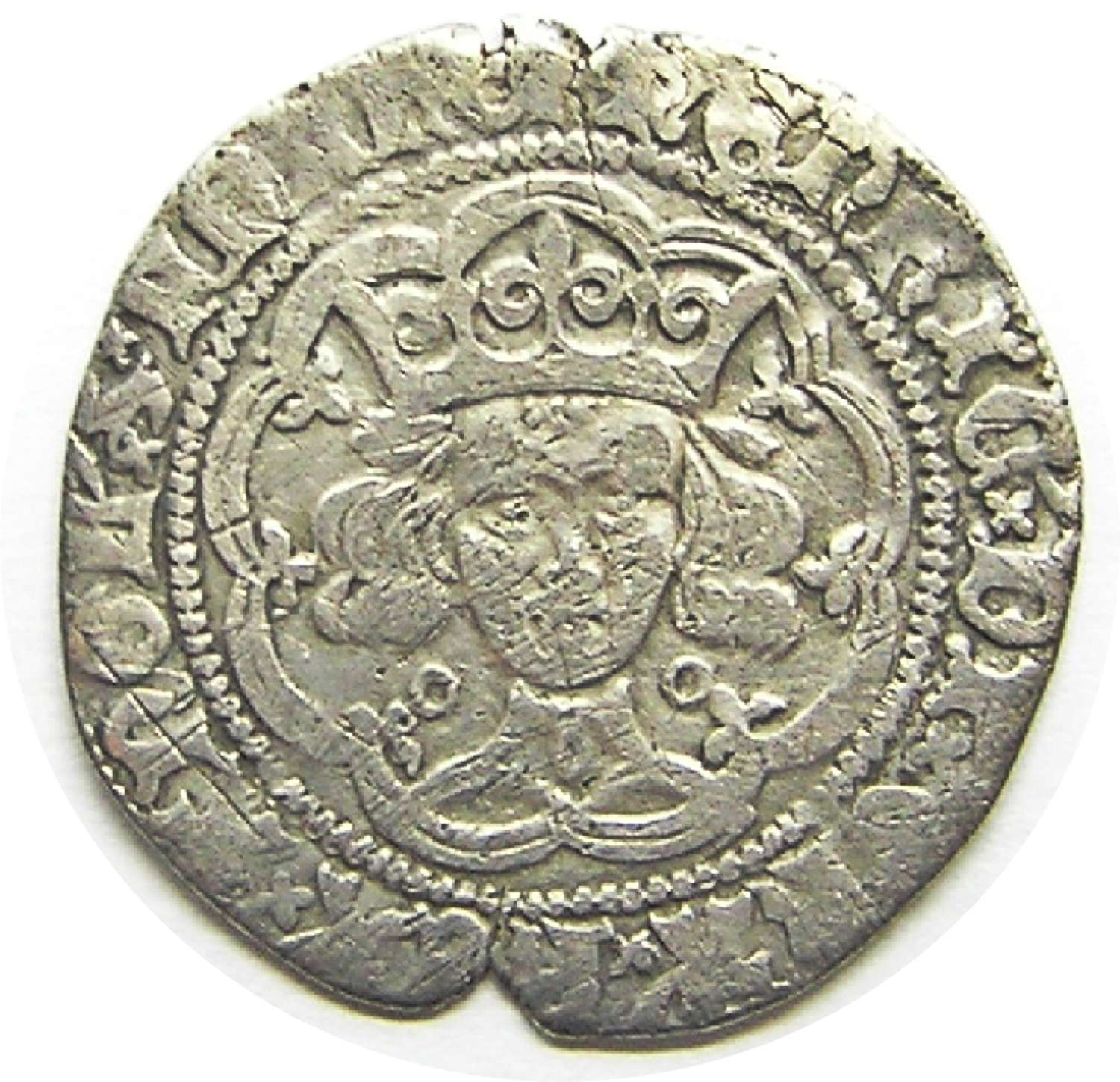 Medieval silver groat of king Henry VI Calais