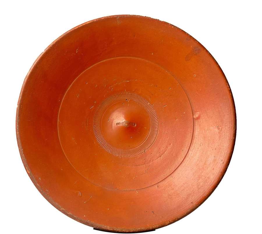 Ancient Roman Samian Terra Sigillata dinner plate with potter's stamp