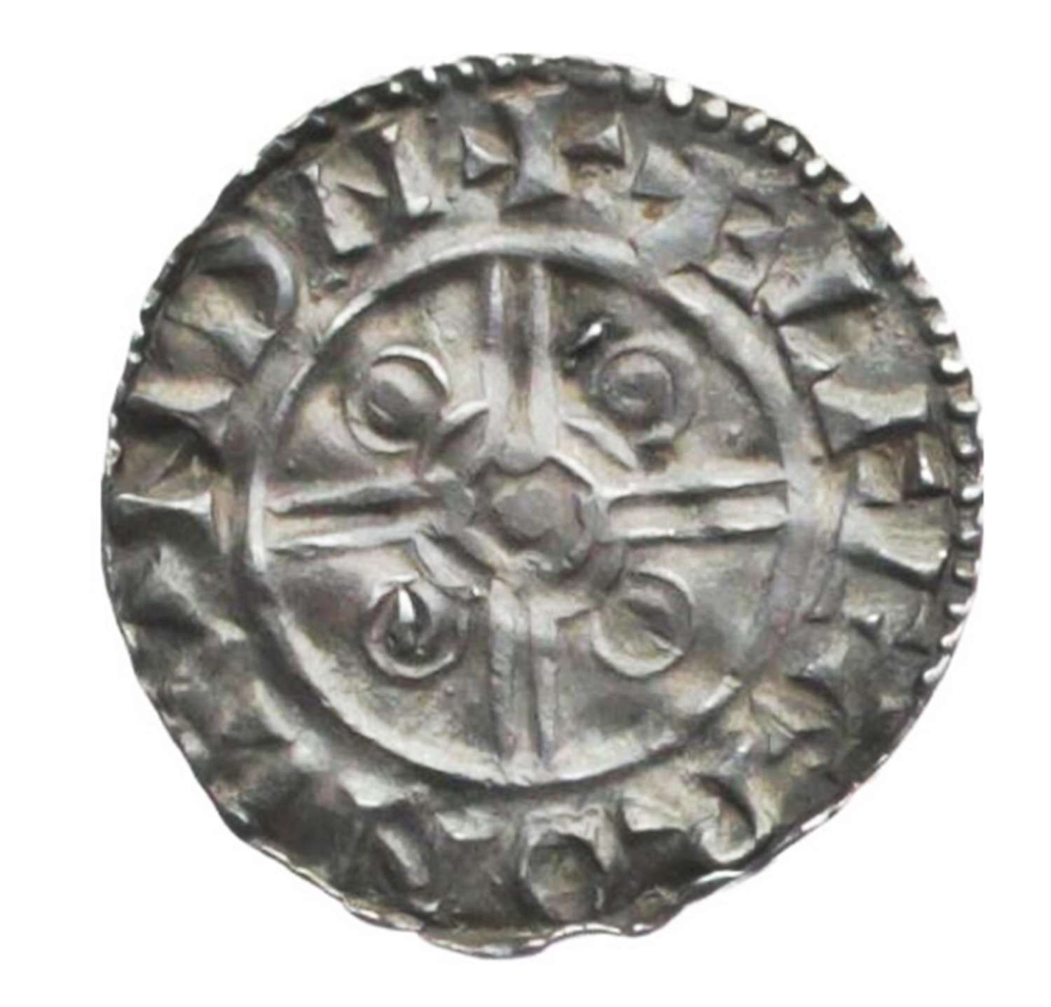 Anglo Saxon King Cnut silver penny by ÆLFGAR of London