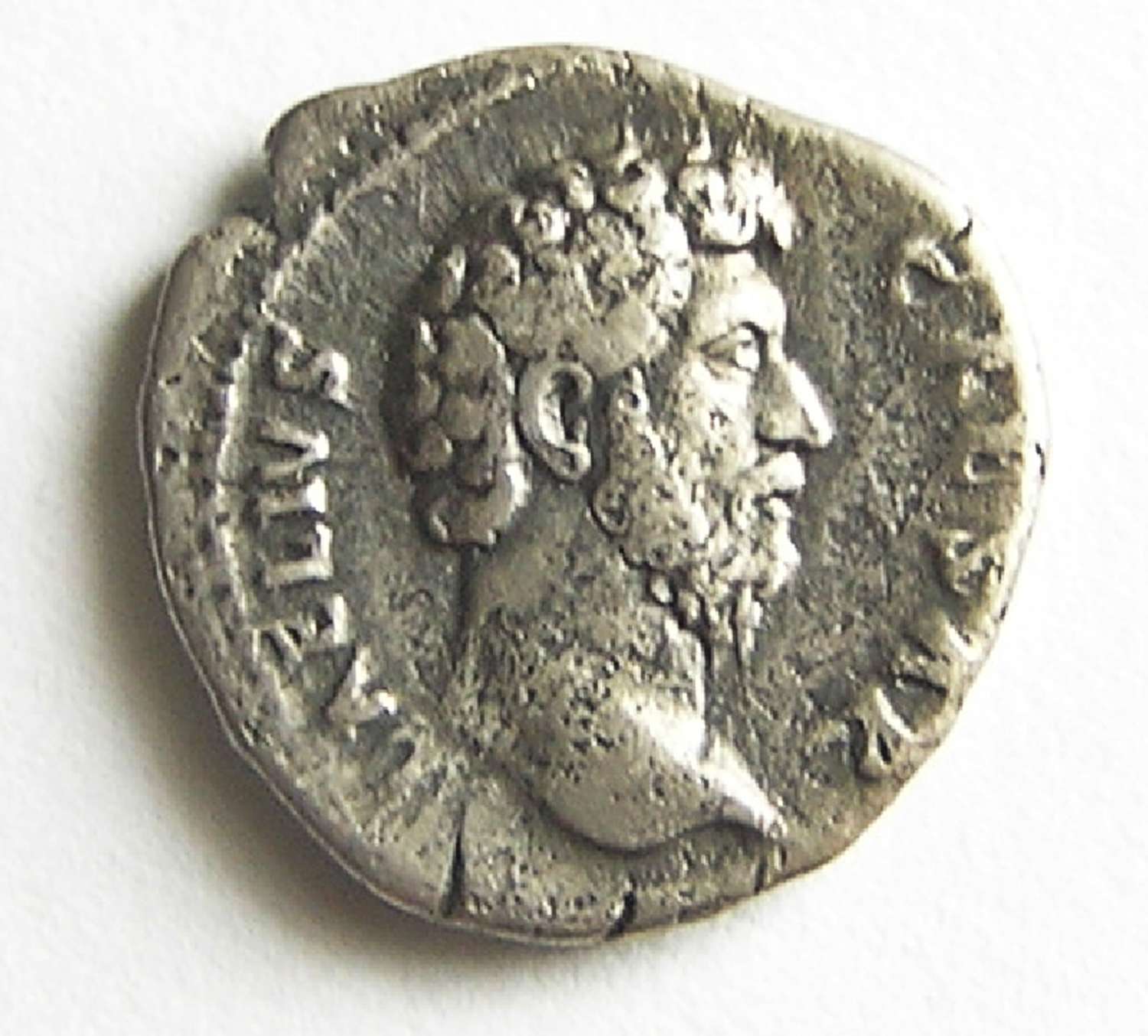 Ancient Roman Silver Denarius of Aelius Caesar / Harmony