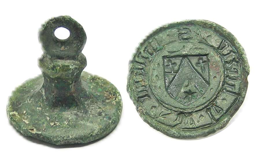 Medieval Armorial Seal of Sir William de la Bieze