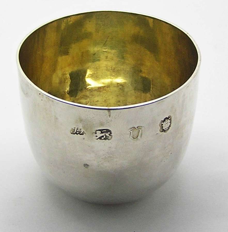 Georgian silver whisky tumbler cup by John Payne of London