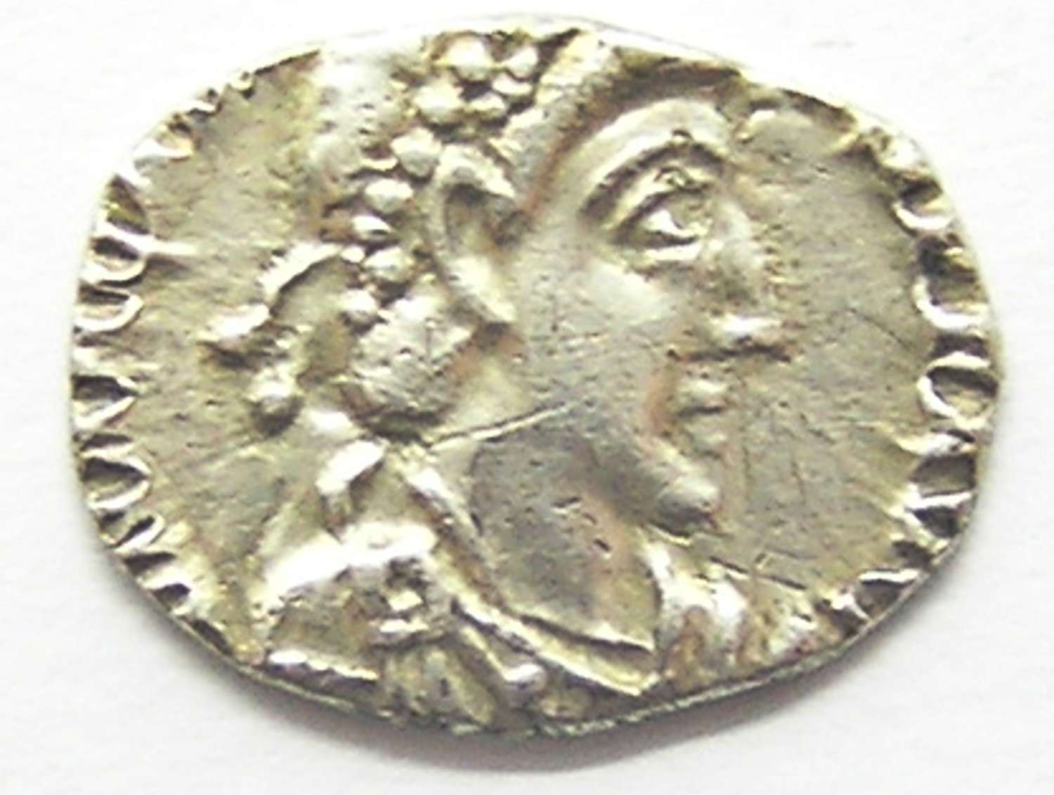 Ancient Roman silver siliqua of Emperor Arcadius clipped SAXON