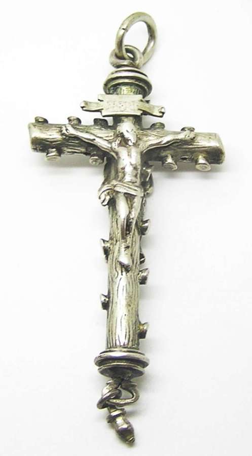 Renaissance large silver pectoral crucifix