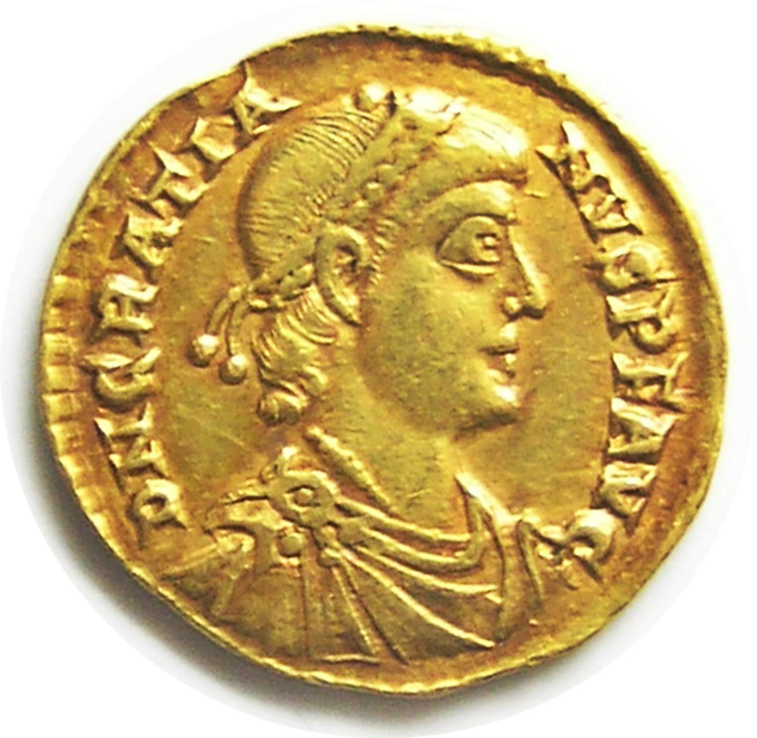 Ancient Roman Gold Solidus of Emperor Gratian Milan Mint
