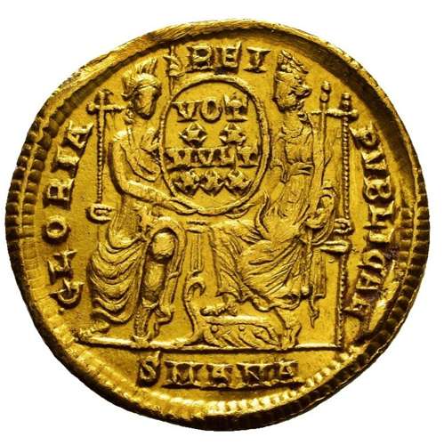 Ancient Roman Gold Solidus of Emperor Constantius II Antioch mint