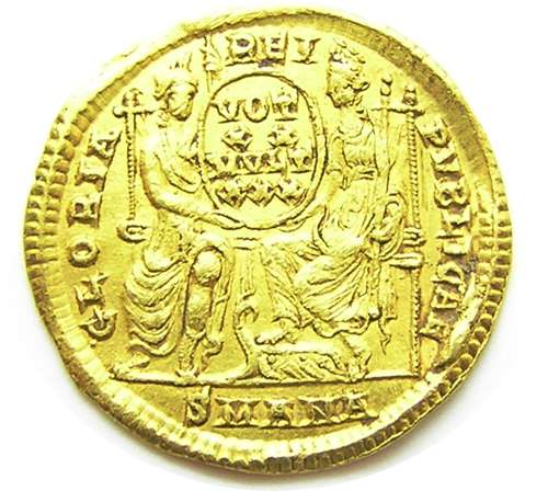 Ancient Roman Gold Solidus of Emperor Constantius II Antioch mint