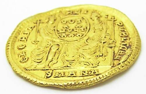 Ancient Roman Gold Solidus of Emperor Constantius II Antioch mint