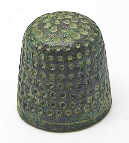 Tudor period copper-alloy sewing thimble
