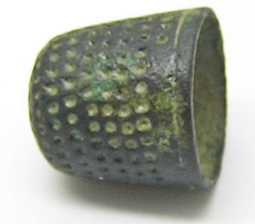 Tudor period copper-alloy sewing thimble