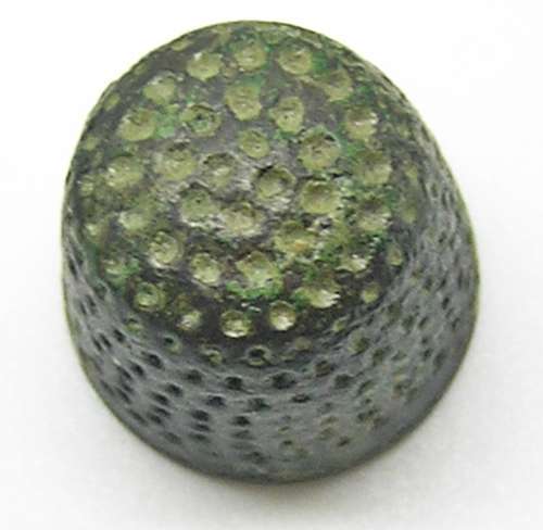 Tudor period copper-alloy sewing thimble
