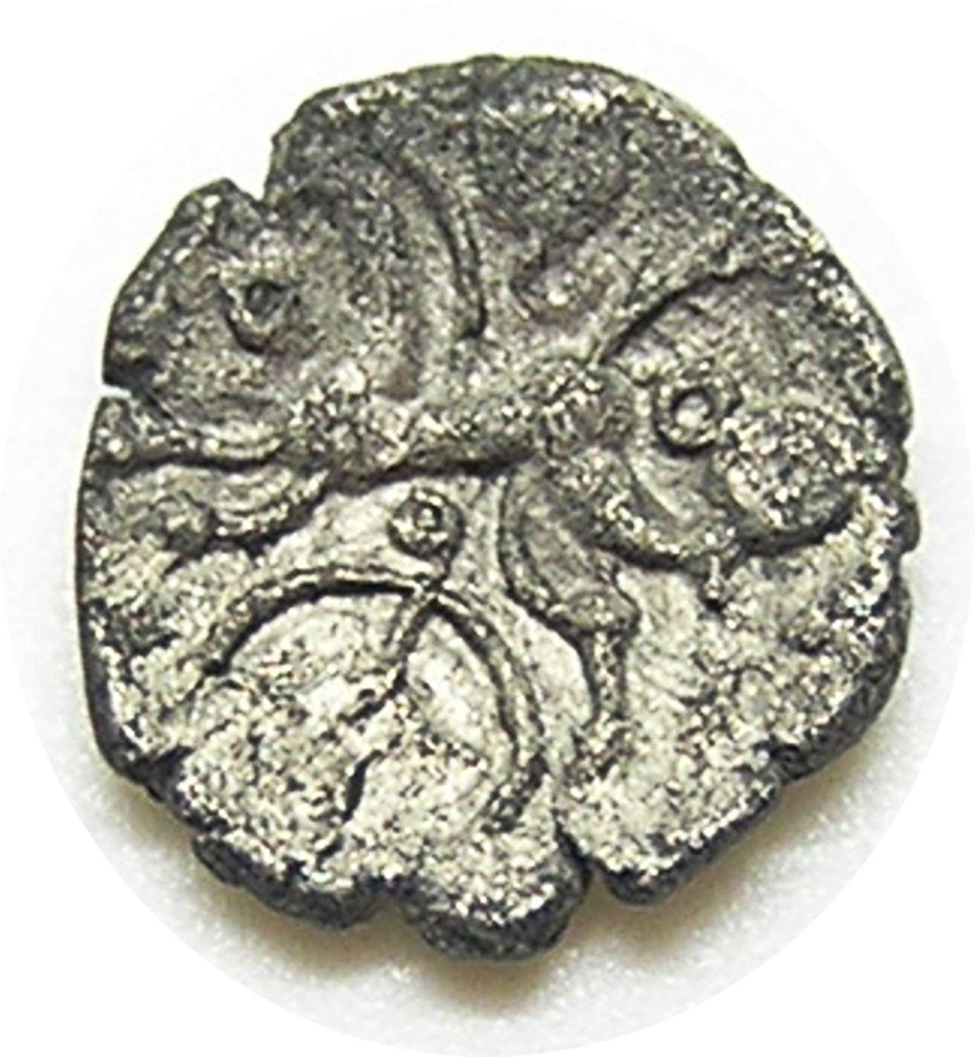 Ancient British Dobunni East Wiltshire Silver Unit Upavon Moon Head