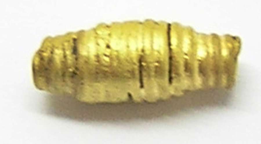 Early Anglo Saxon gold biconical spcacer bead