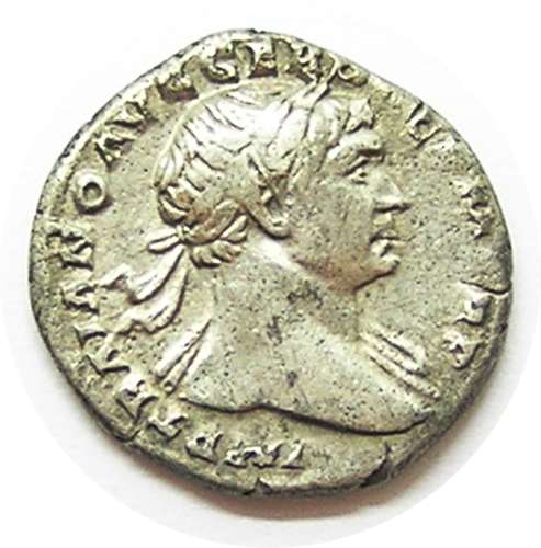 Ancient Roman Silver Denarius of Emperor Trajan / Dacia Capta