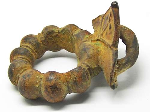 Iron Age Celtic bronze terret rein guide / Gallic War Caesar