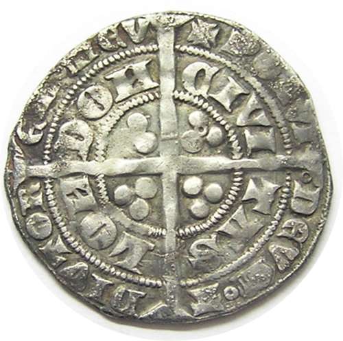 Medieval England silver groat of king Edward III London