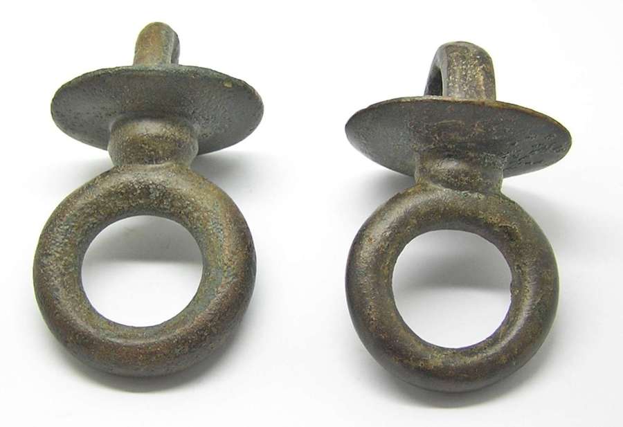 Pair of Iron Age Celtic Chariot Terret Rings