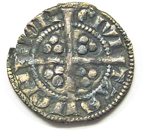 Medieval England King Edward Silver Halfpenny class 3c London