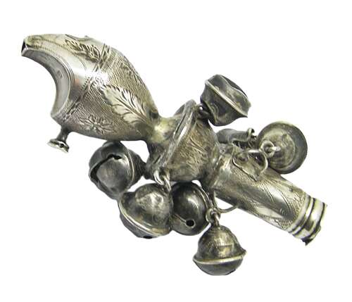 Antique Georgian Silver Rattle by  William Weston of London