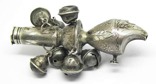 Antique Georgian Silver Rattle by William Weston of London