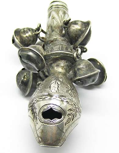 Antique Georgian Silver Rattle by William Weston of London