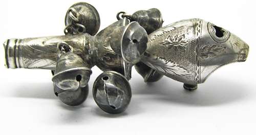 Antique Georgian Silver Rattle by William Weston of London