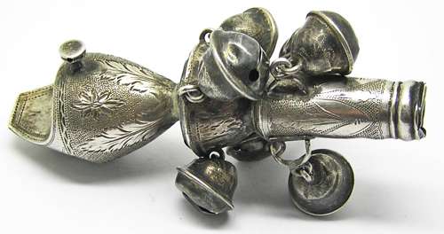 Antique Georgian Silver Rattle by William Weston of London