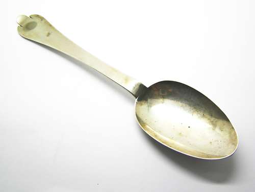 Antique Silver Trefid Spoon Initialed
