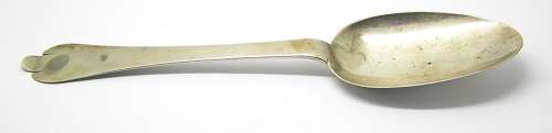 Antique Silver Trefid Spoon Initialed